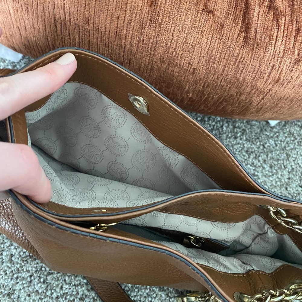 Michael Kors Brown Leather Tote with Gold Hardware - Picture 5 of 5